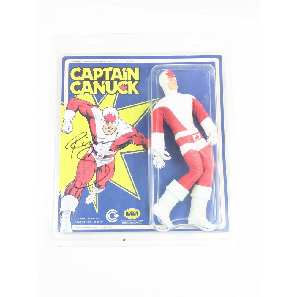 2014 Odeon Toys 8" Captain Canuck‎ Figure Moc New Richard Comley Arist Signed